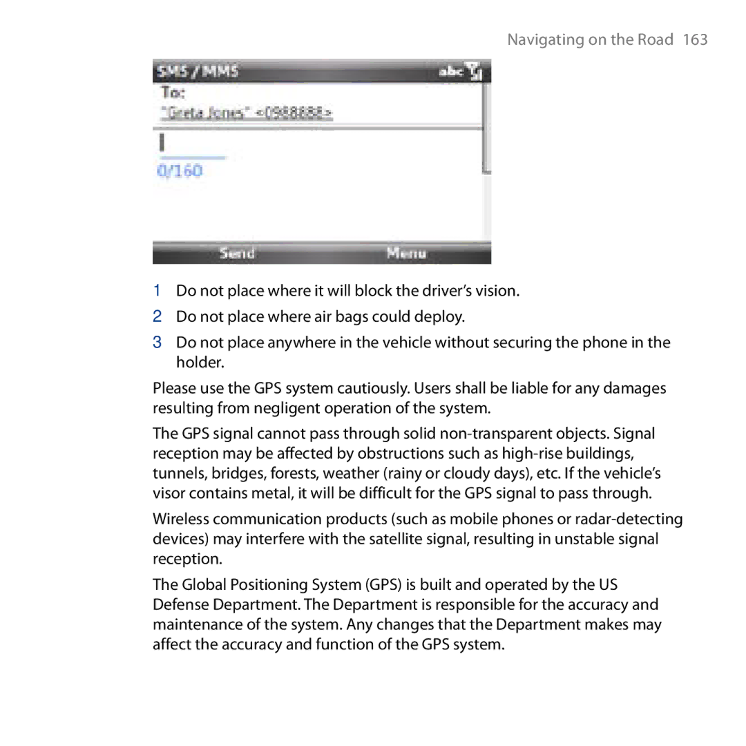 HTC S743, ROSE130 user manual Navigating on the Road  